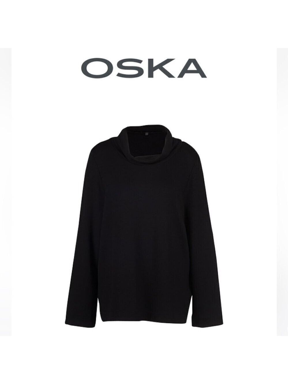 OSKA Levina Black Jersey Stretch Pullover Size 2(M)